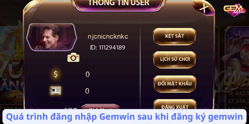 Quá trình đăng nhập Gemwin sau khi đăng ký gemwin