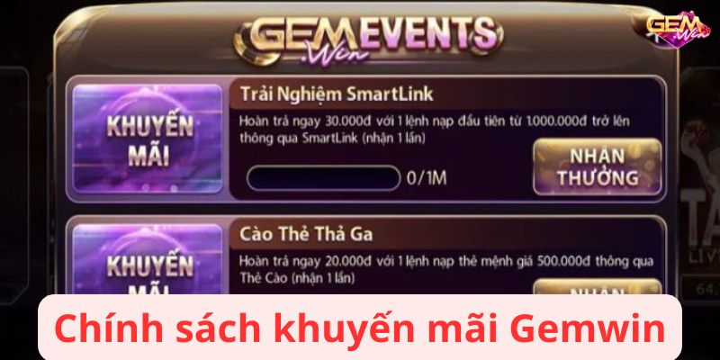 khuyen mai gemwin 1 Chính sách khuyến mãi Gemwin