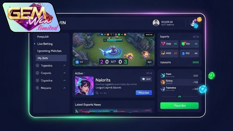 Ưu điểm của giao diện cá cược Esports thân thiện Gemwin?