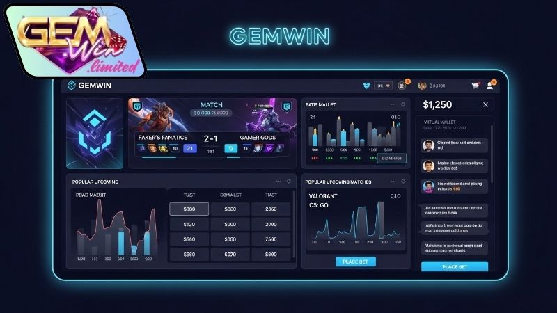 Đặc điểm nổi bật của giao diện cá cược esports thân thiện Gemwin